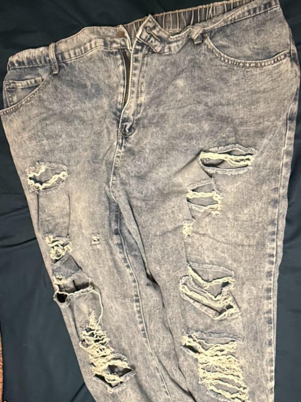 Distressed Jeans Size 4XL Stretch Waist Band